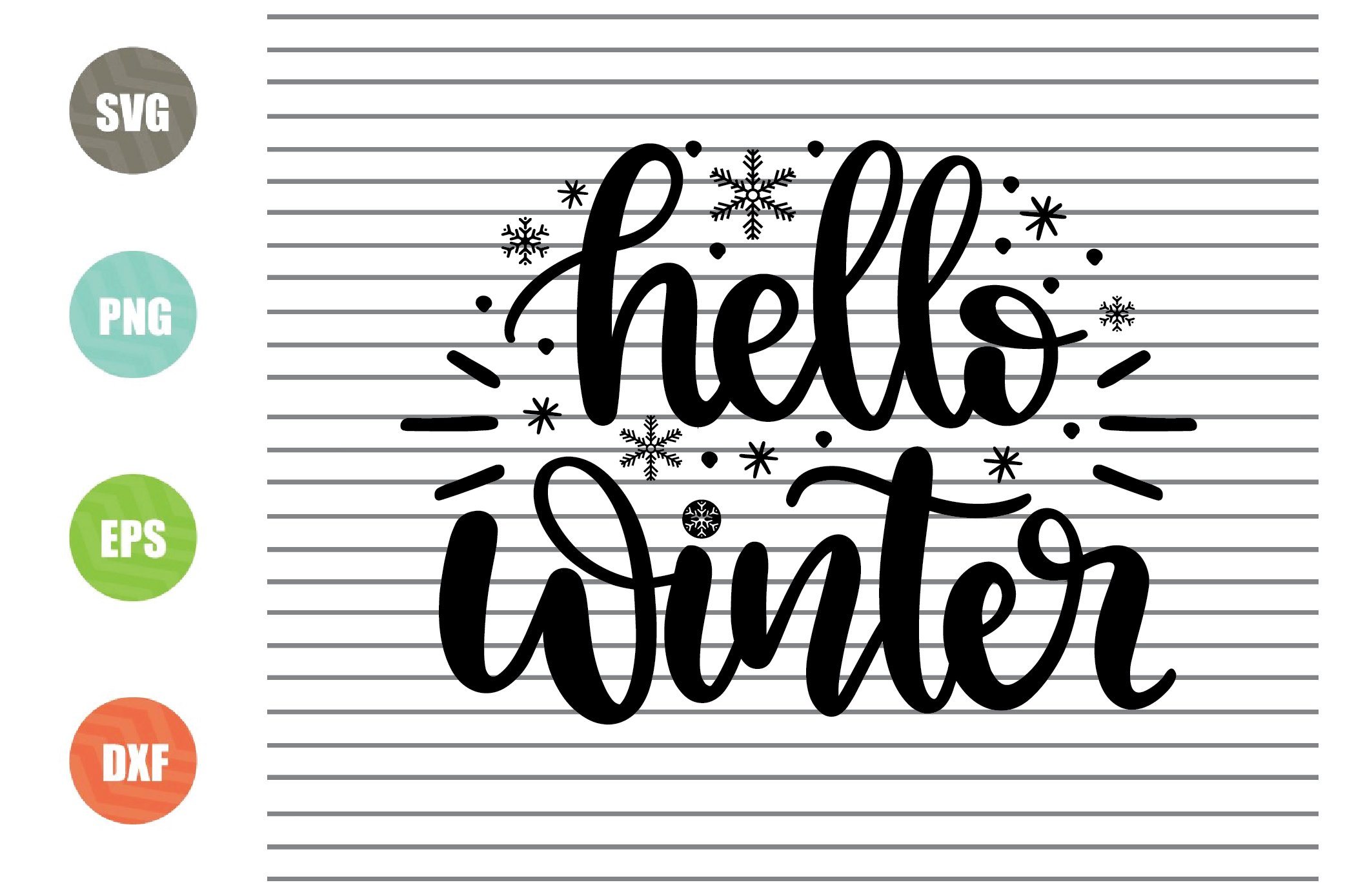 Download Hello Winter 2 Svg Christmas Svg Png Dxf Eps Cut Files So Fontsy