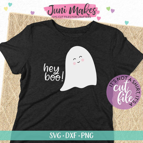 Download Hey Boo Svg Cute Ghost Svg Halloween T Shirt Design So Fontsy