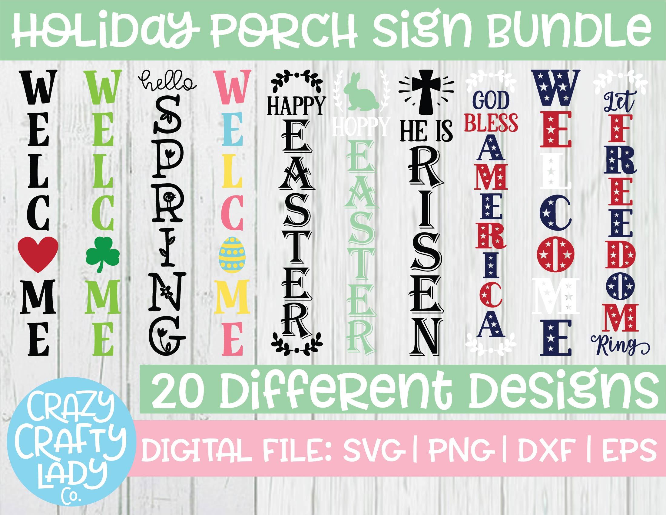 Download Holiday Porch Sign Svg Cut File Bundle So Fontsy