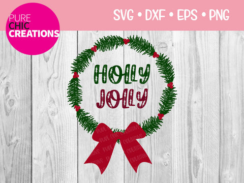 Download Holly Jolly Cricut Silhouette Svg Dxf Eps Png Digital File Svg Cut File Christmas Svg Christmas Clipart Clipart So Fontsy