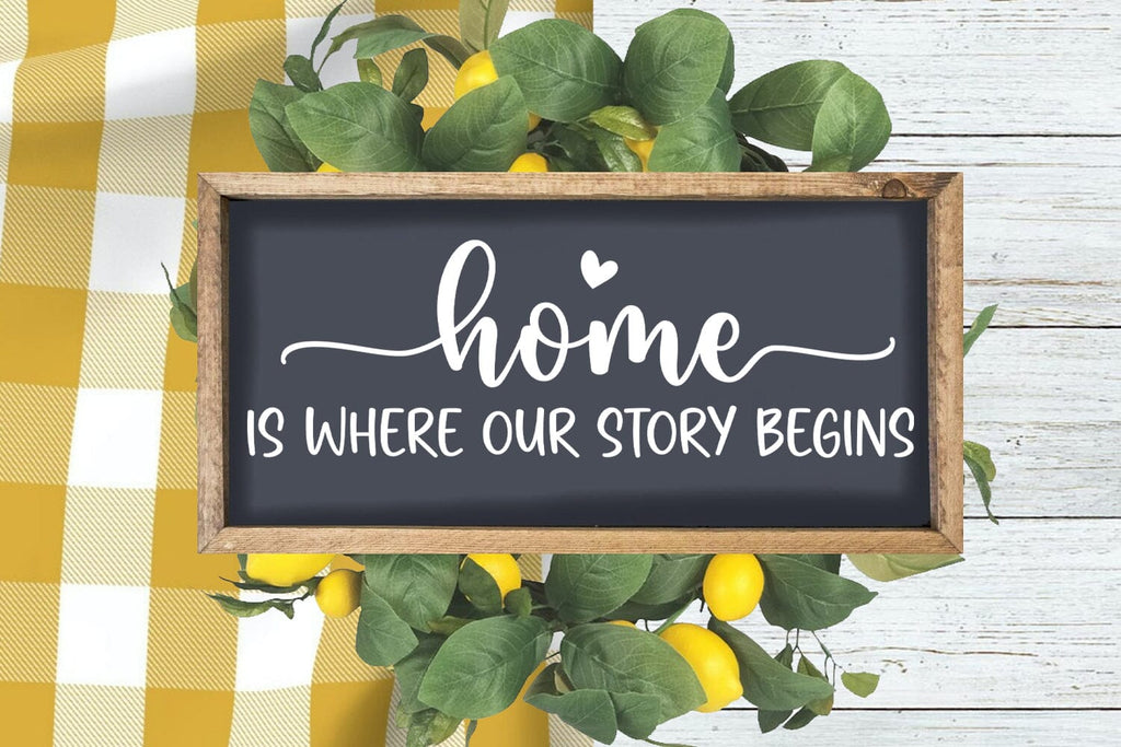 Home Is Where -Farmhouse Sign SVG I Home Sign SVG I Family SVG - So Fontsy