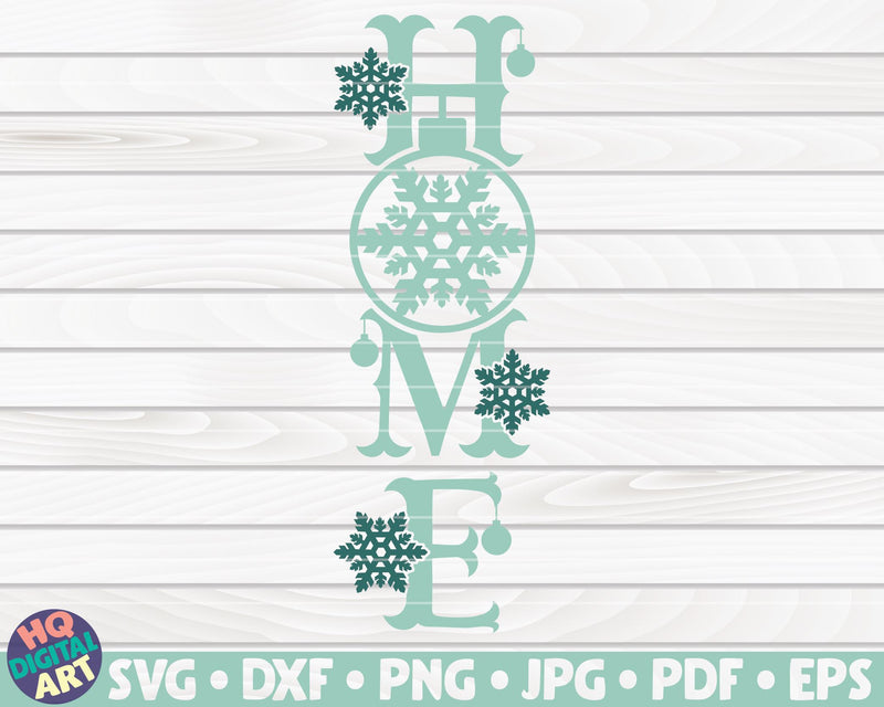 Download Home Porch Sign with snowflake SVG | Winter/Christmas ...
