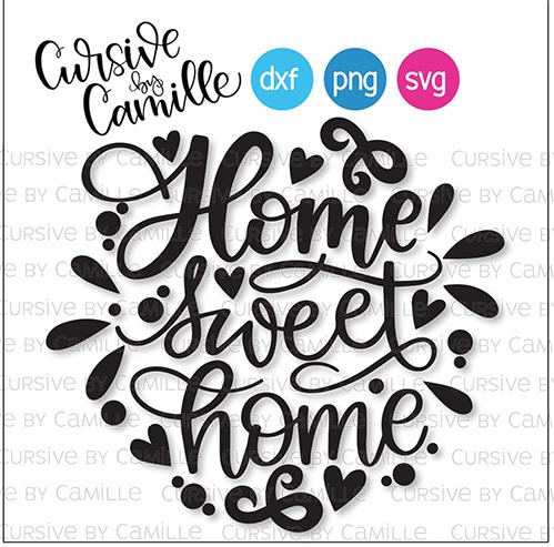 Download Home Sweet Home Cut File So Fontsy