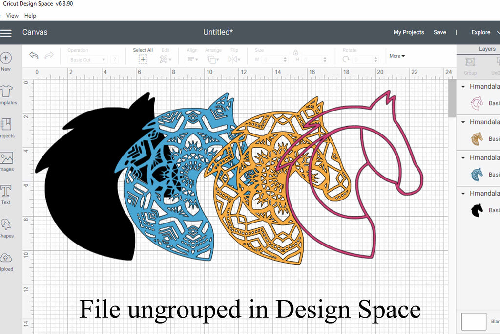 Download Horse Head 3D Layered Mandala SVG - So Fontsy