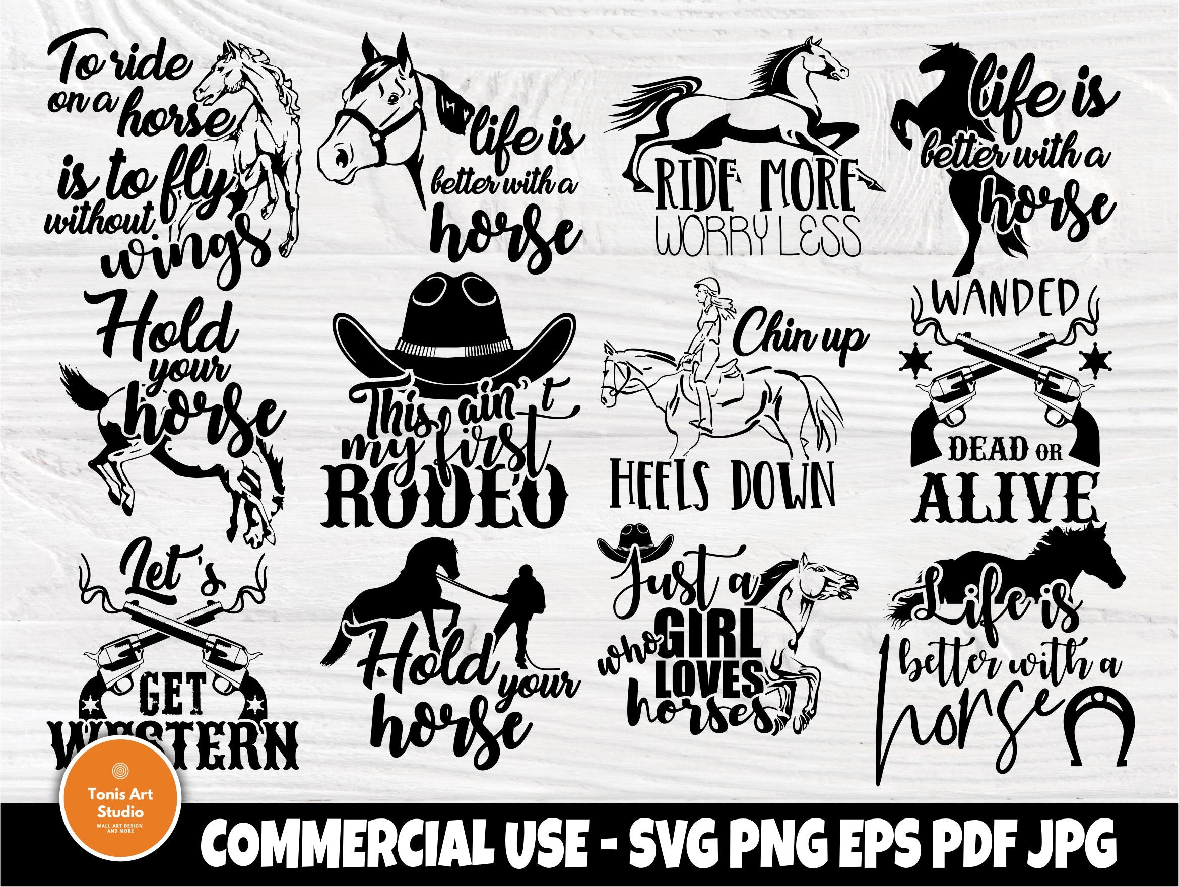 Download Horse Svg Bundle Horse Quotes Svg Horse Cut Files Horse Signs Horse Clipart Cut Files For Cricut And Silhouette Cowgirl Svg So Fontsy