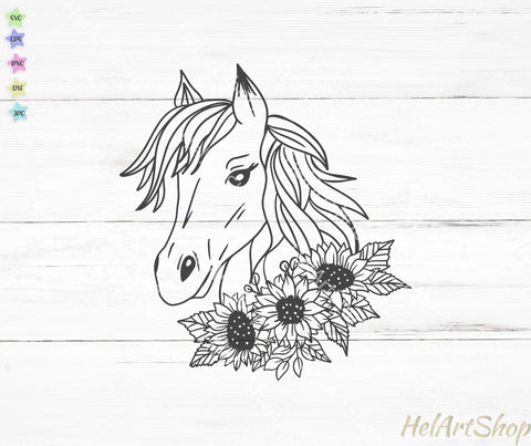 Free Free 154 Horse Sunflower Svg SVG PNG EPS DXF File