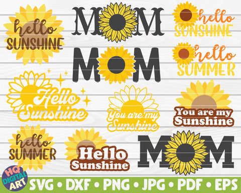 Huge Sunflower Bundle SVG | 60 designs | Monograms | Porch Signs ...