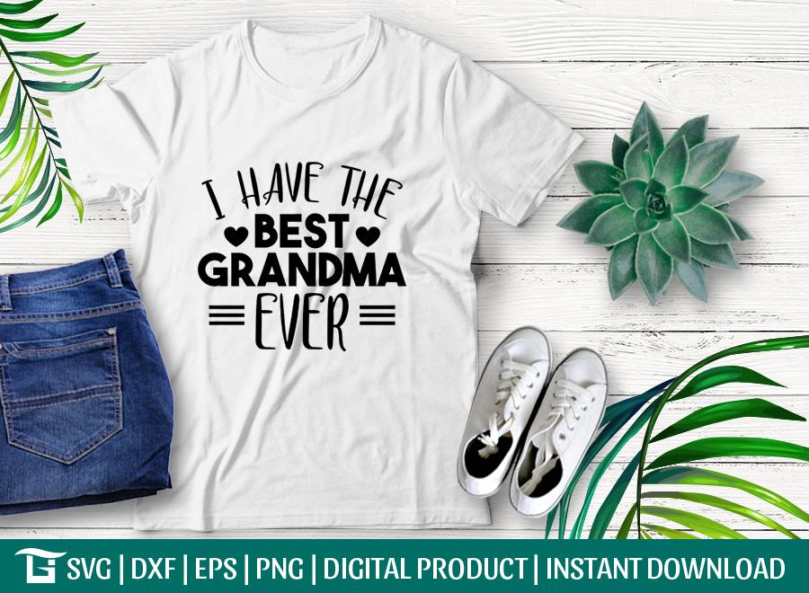 Download I Have The Best Grandma Ever Svg Cut File Newborn Svg Birth Announcement Svg Grandma Svg Tshirt Design So Fontsy