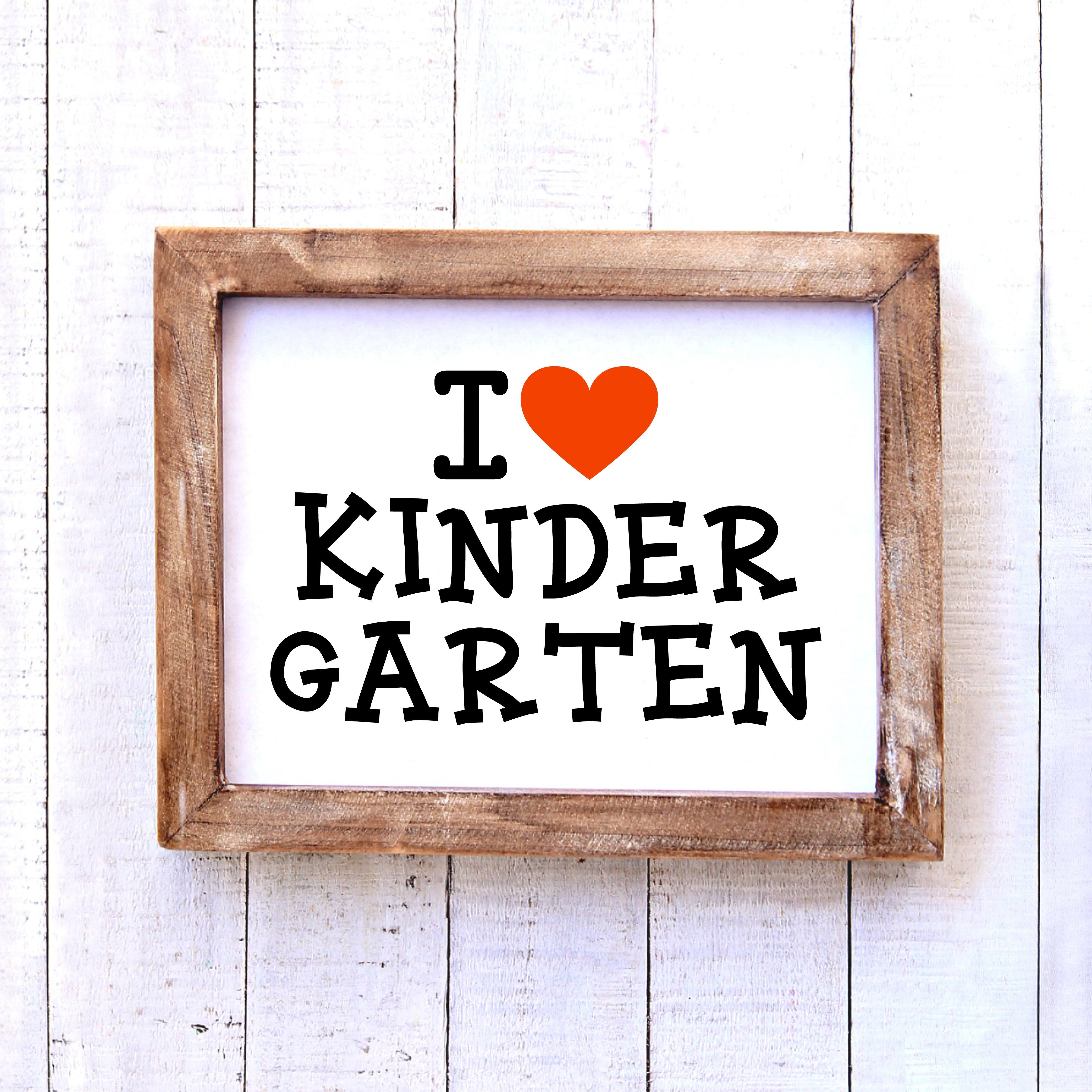 Download I Love Kindergarten Svg Dxf Png Eps Cut Files Instant Download School Svg Quote Design So Fontsy