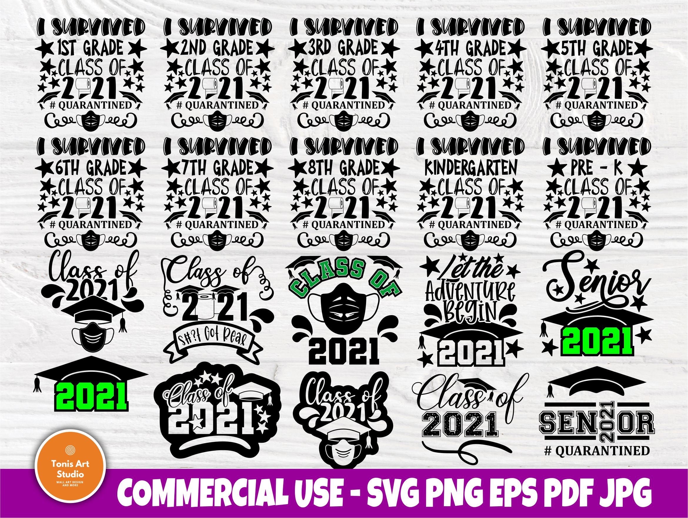 Download I Survived Class Of 2021 Svg Quarantine Svg Shirt So Fontsy