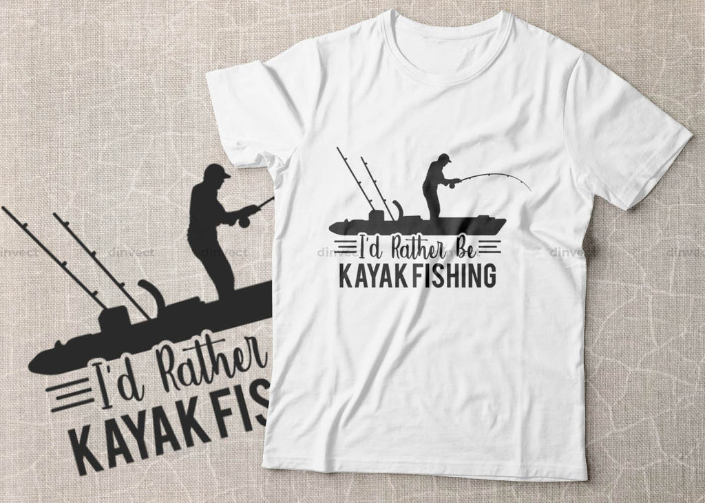 I'd rather be kayak fishing, kayak svg, kayak dxp, Canoe Svg, Canoe Silhouette, Sport Outdoor ...