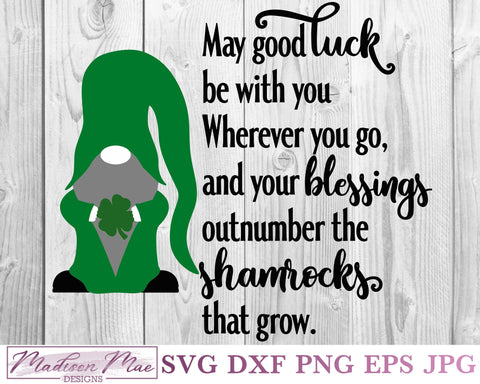 Download Irish Blessing Saint Patrick S Day Gnome Svg So Fontsy