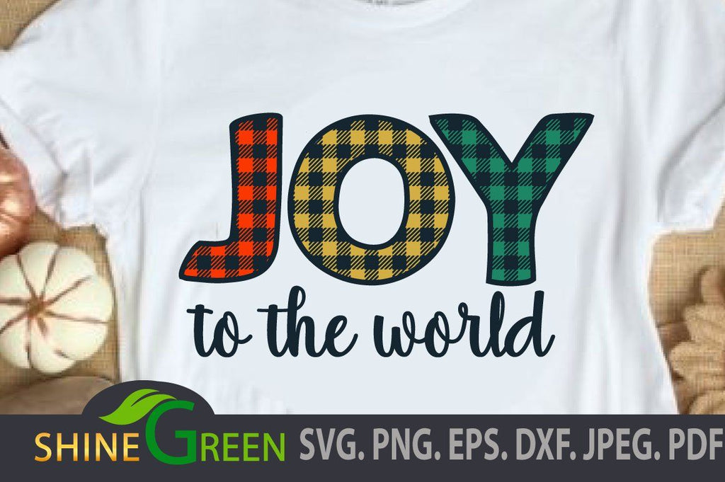 Download Joy Buffalo Plaid Christmas SVG for Cricut and Sublimation ...