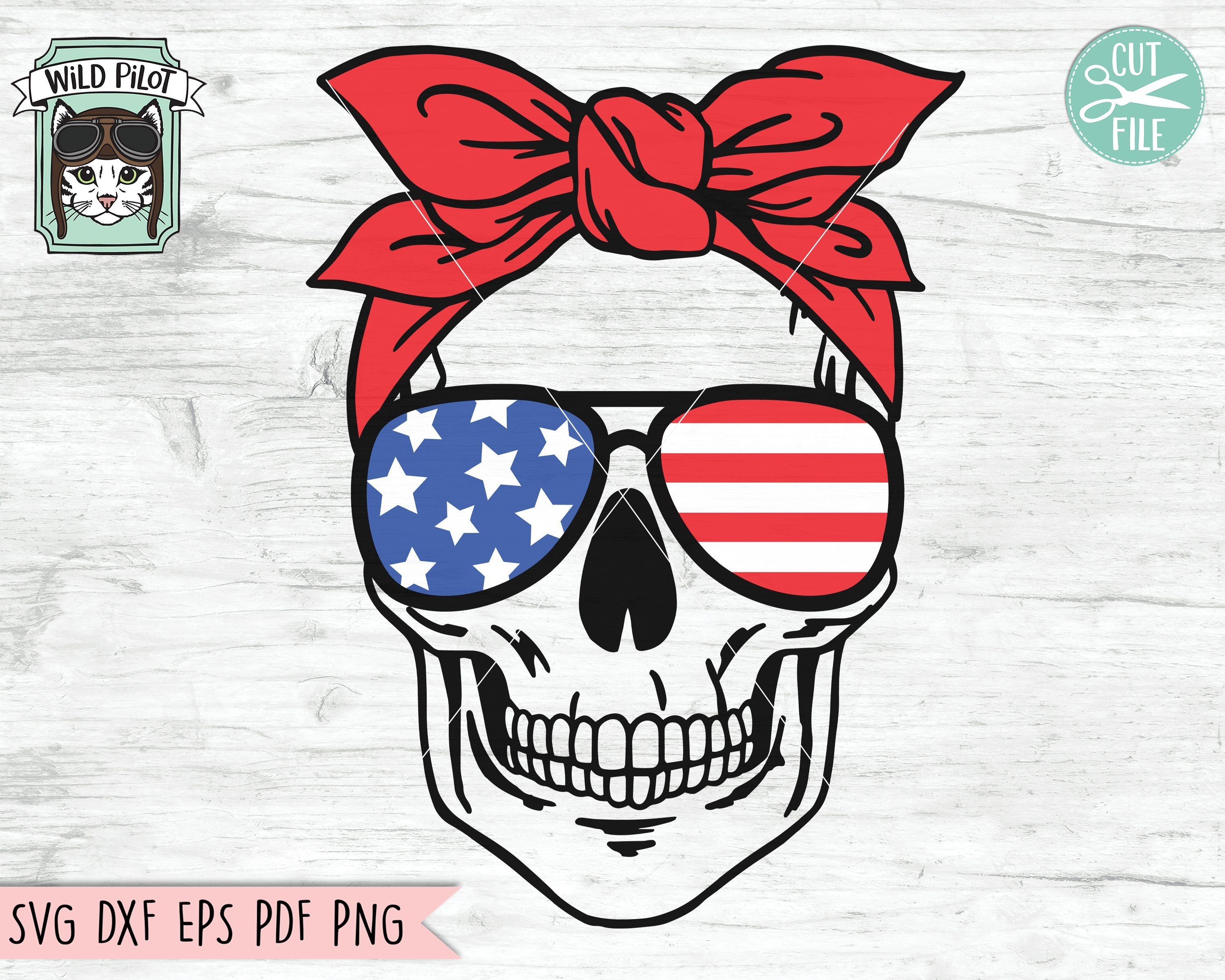 Download July 4th Skull Svg Fourth Of July Skull Svg File Skull Bandana Cut File Skull Glasses Svg Skull Cut File American Flag Sunglasses Svg So Fontsy