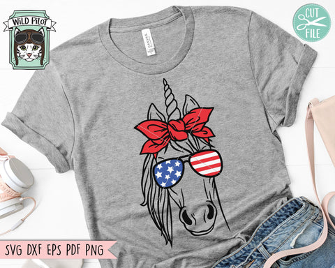 Download July 4th Unicorn Svg Fourth Of July Unicorn Svg File Unicorn Glasses Svg Unicorn Bandana Svg July 4th Animals Svg America Usa Cut File So Fontsy