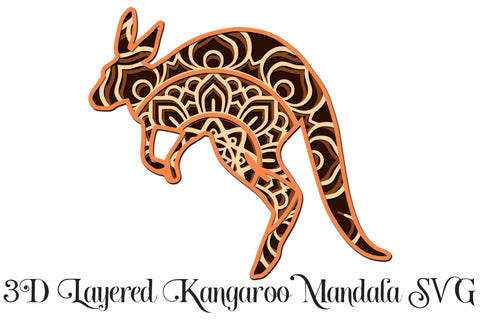 Download Kangaroo Mandala 3d Layered Svg File 4 Layers Paper Cutting So Fontsy