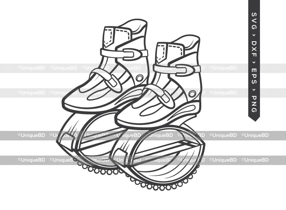 Kangoo Jumping Shoe Outline Svg Cut File Kangoo Jumps Svg Kangoo Dance Shoe Svg Jumping Show Svg Kangaroo Shoes Svg Dxf Eps Png Silhouette Cut File So Fontsy