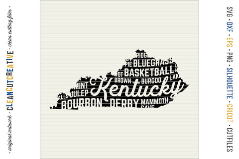 Download Kentucky State Design Word Art Svg Cut File So Fontsy