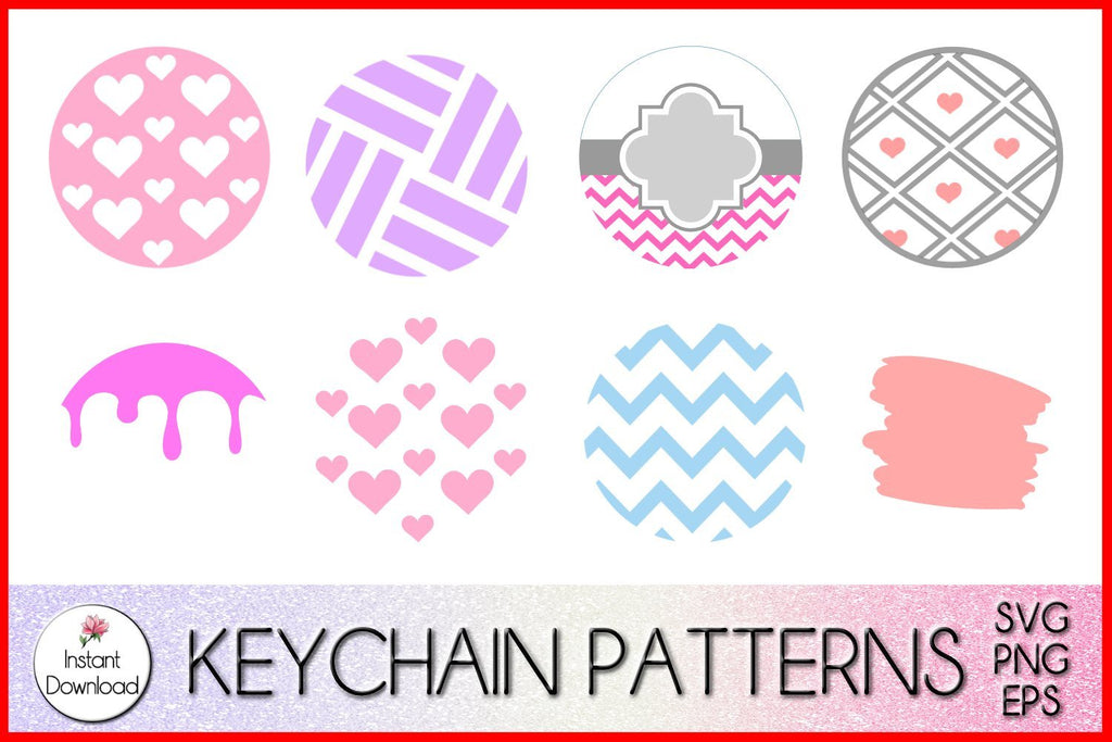 Download Keychain SVG, Keychain Patterns, Circle Keychain Template, Keychain Mini Bundle - So Fontsy