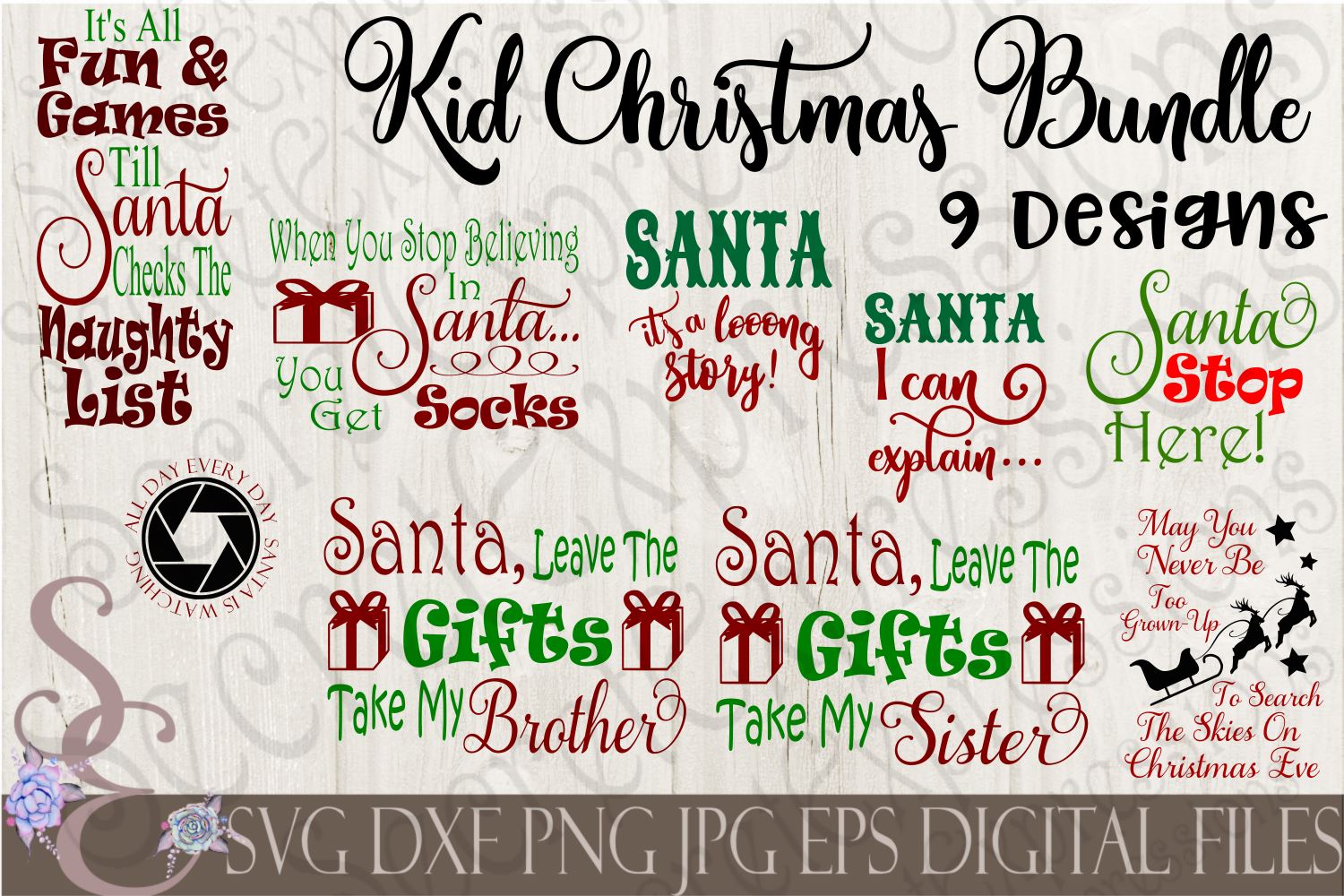 Download Kid Christmas Svg Bundle 9 Designs So Fontsy