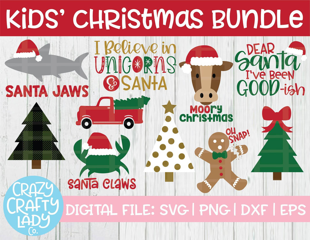 Kids' Christmas SVG Cut File Bundle - So Fontsy