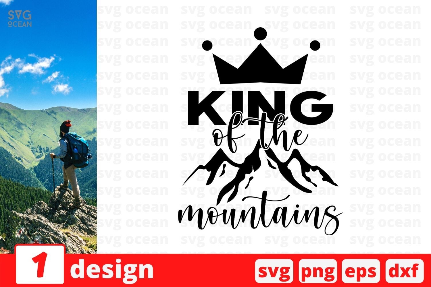 King Of The Mountains Svg Cut File So Fontsy