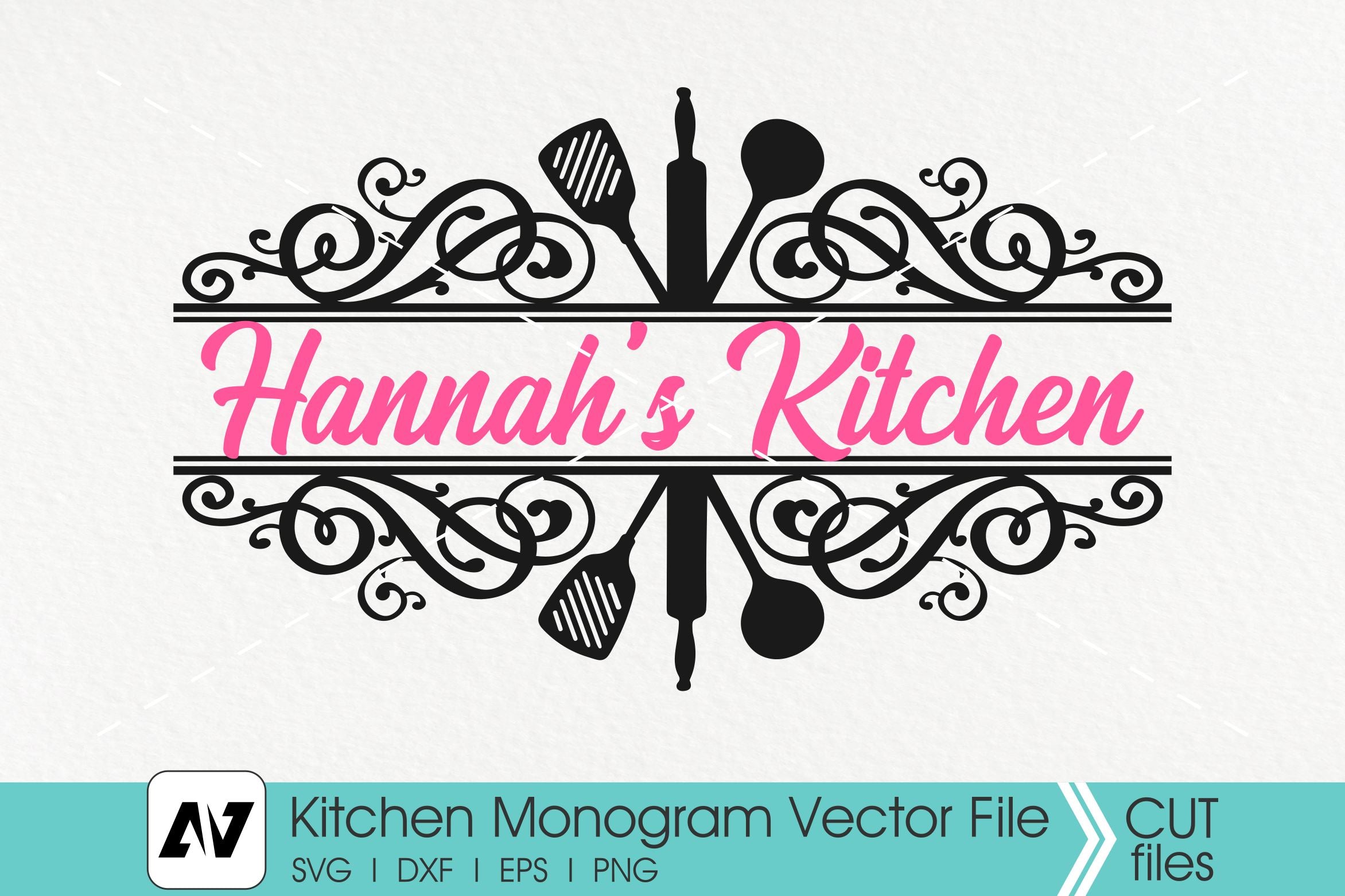 Download Kitchen Svg Kitchen Monogram Svg Kitchen Utensils Svg So Fontsy