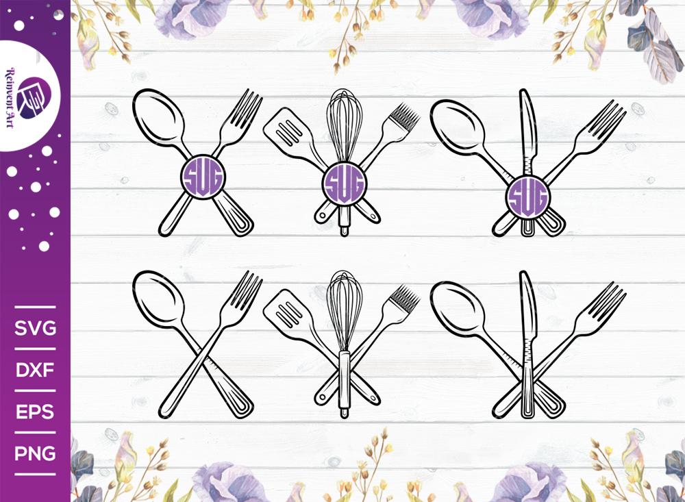 Download Kitchen Utensils Outline Monogram Svg Cut File Kitchen Svg Split Svg Wisk Svg Spatula Svg Spoon Svg Baking Utensils Svg Eps Dxf Png So Fontsy