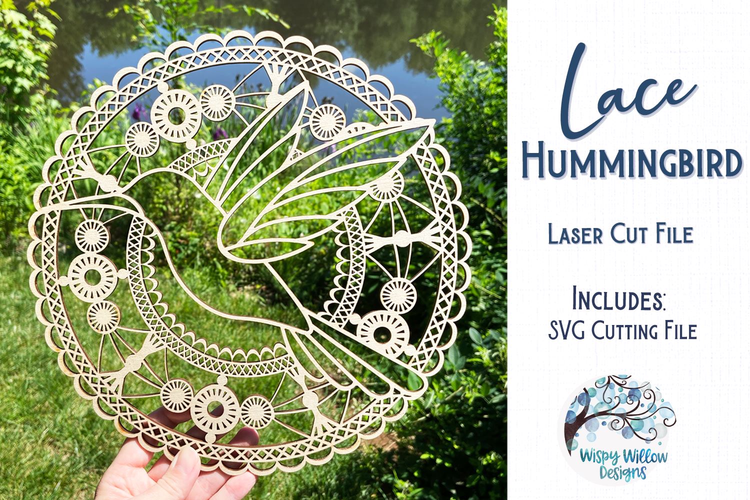 Download Lace Hummingbird Mandala For Glowforge Or Laser Cutter Svg So Fontsy