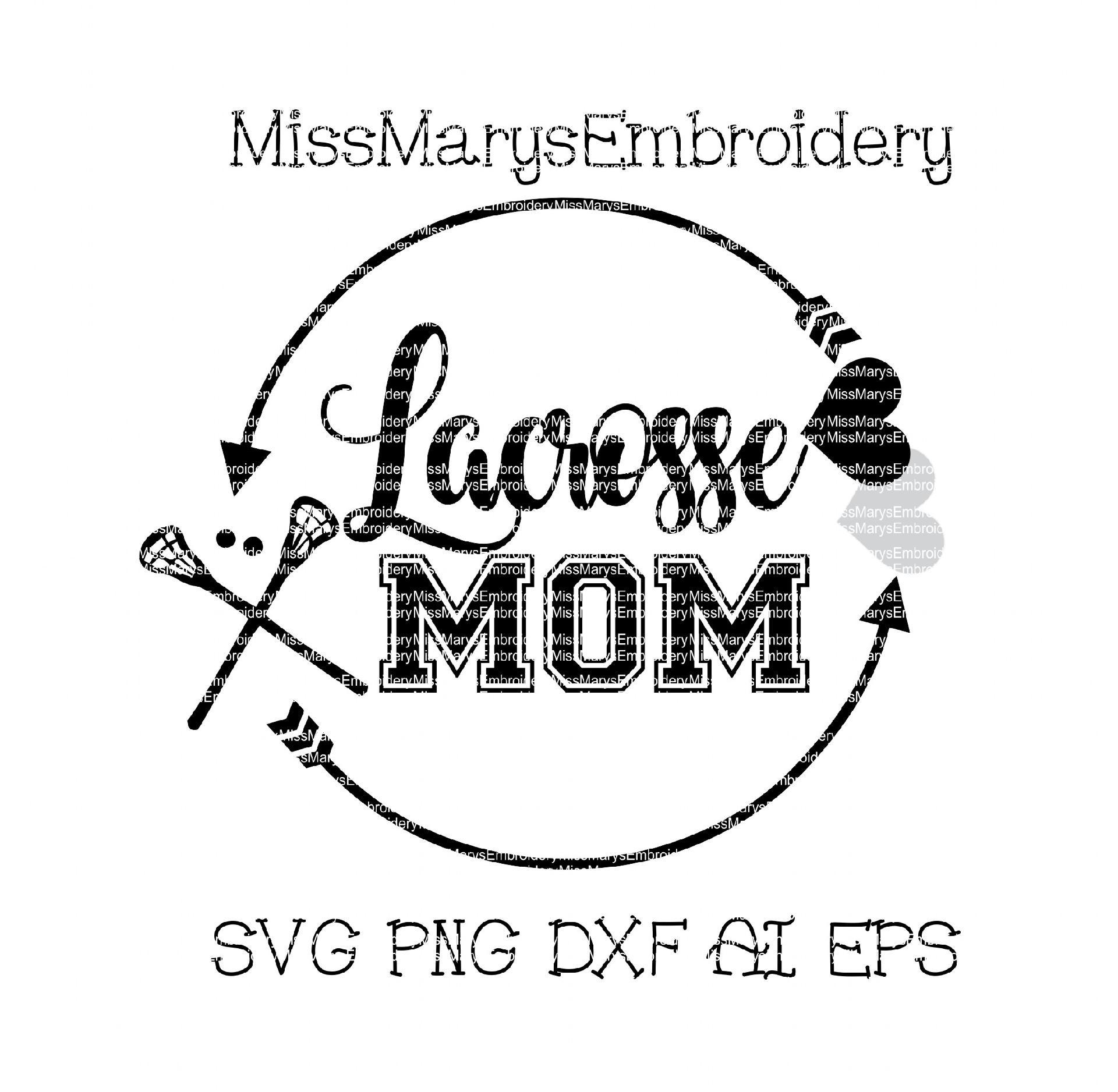 Download Lacrosse Mom Monogram Arrow Ring So Fontsy