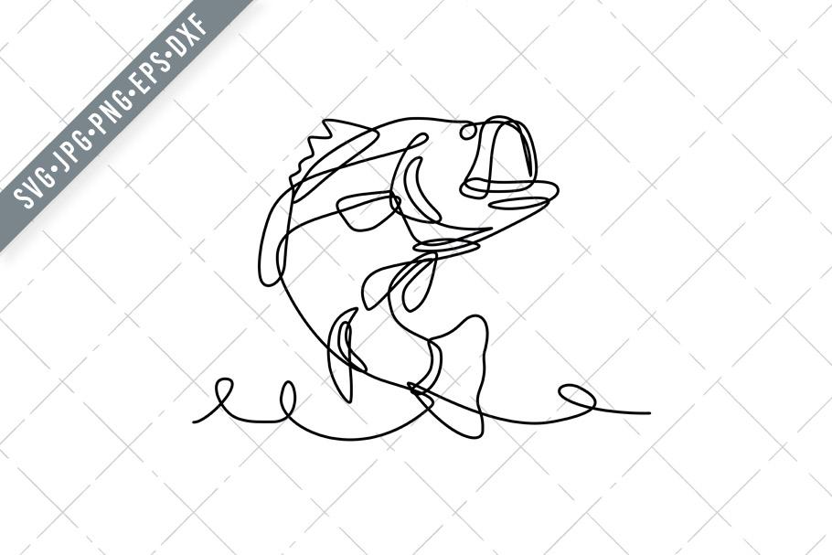 Free Free 253 Jumping Bass Fish Svg SVG PNG EPS DXF File