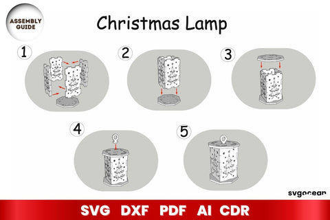 Laser Cut Christmas Lantern SVG |3D Layered | Glowforge - So Fontsy