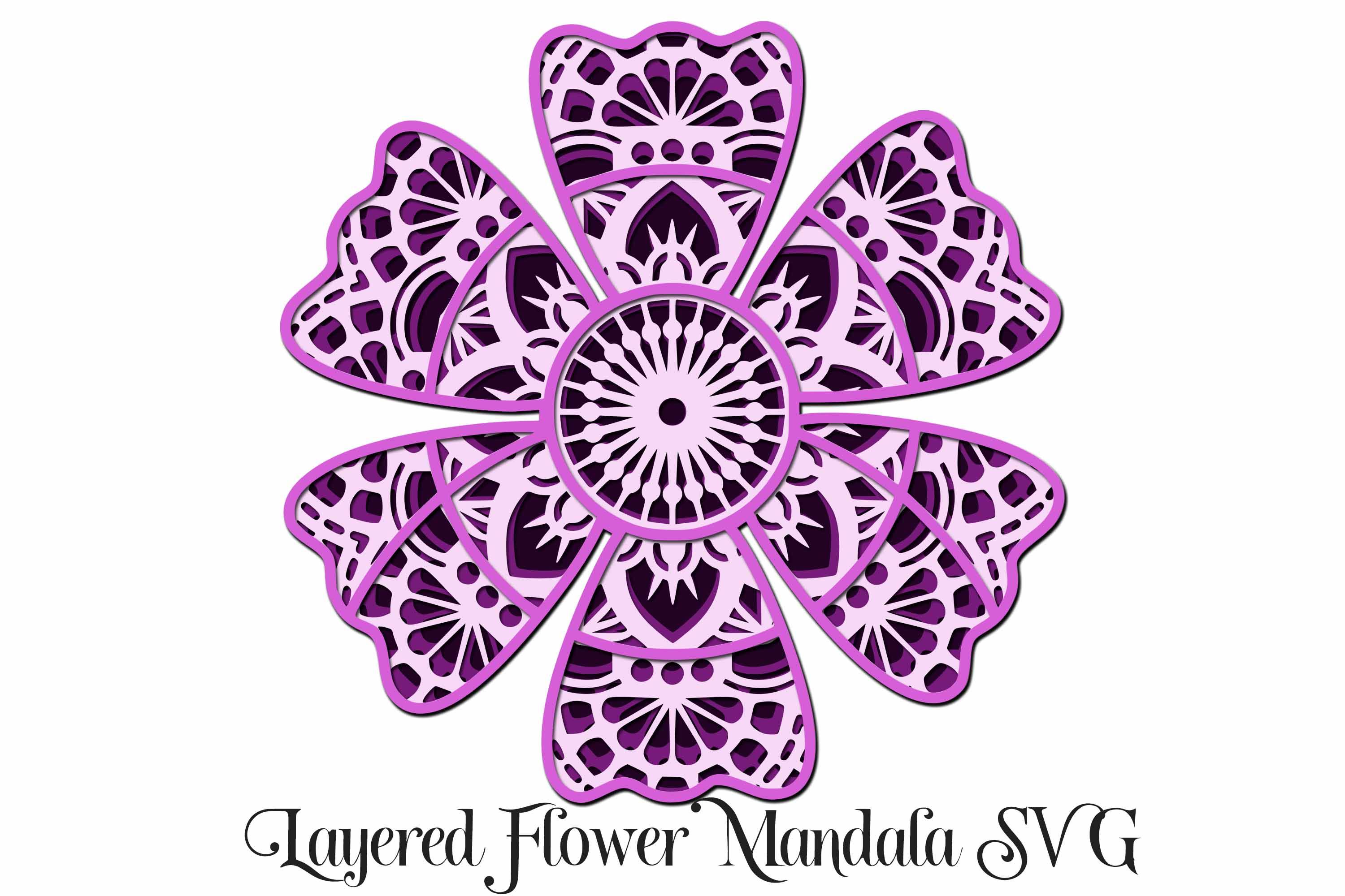 Download Layered Flower Mandala Svg 4 Layers So Fontsy