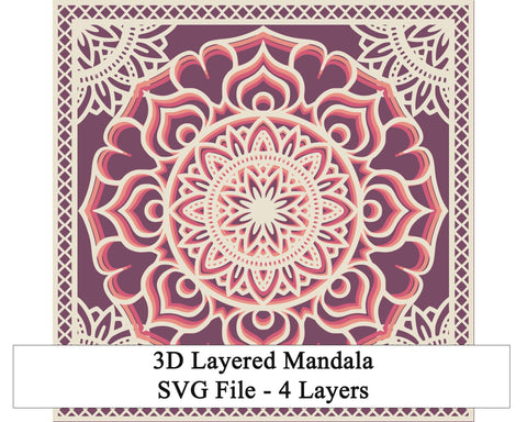 Download Layered Framed Mandala Bundle For Paper Cutting Svg And Png So Fontsy