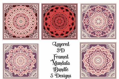 Download Layered Framed Mandala Bundle For Paper Cutting Svg And Png So Fontsy