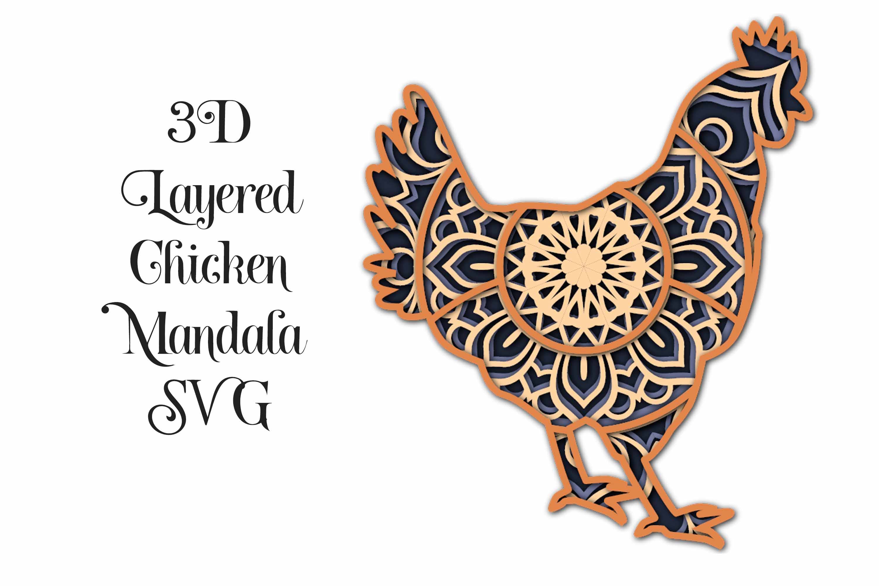Download Layered Mandala Chicken Svg So Fontsy