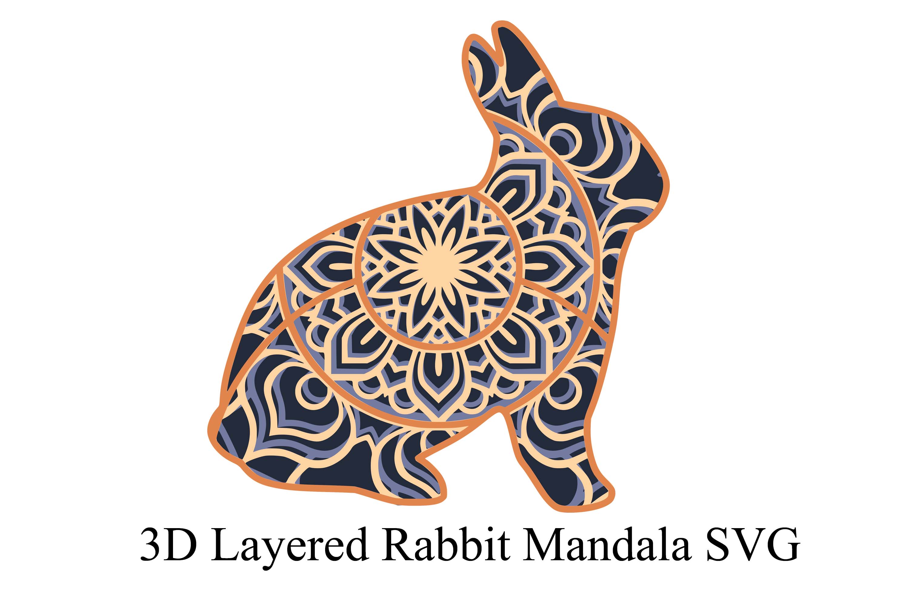 Download Layered Rabbit Mandala Svg So Fontsy