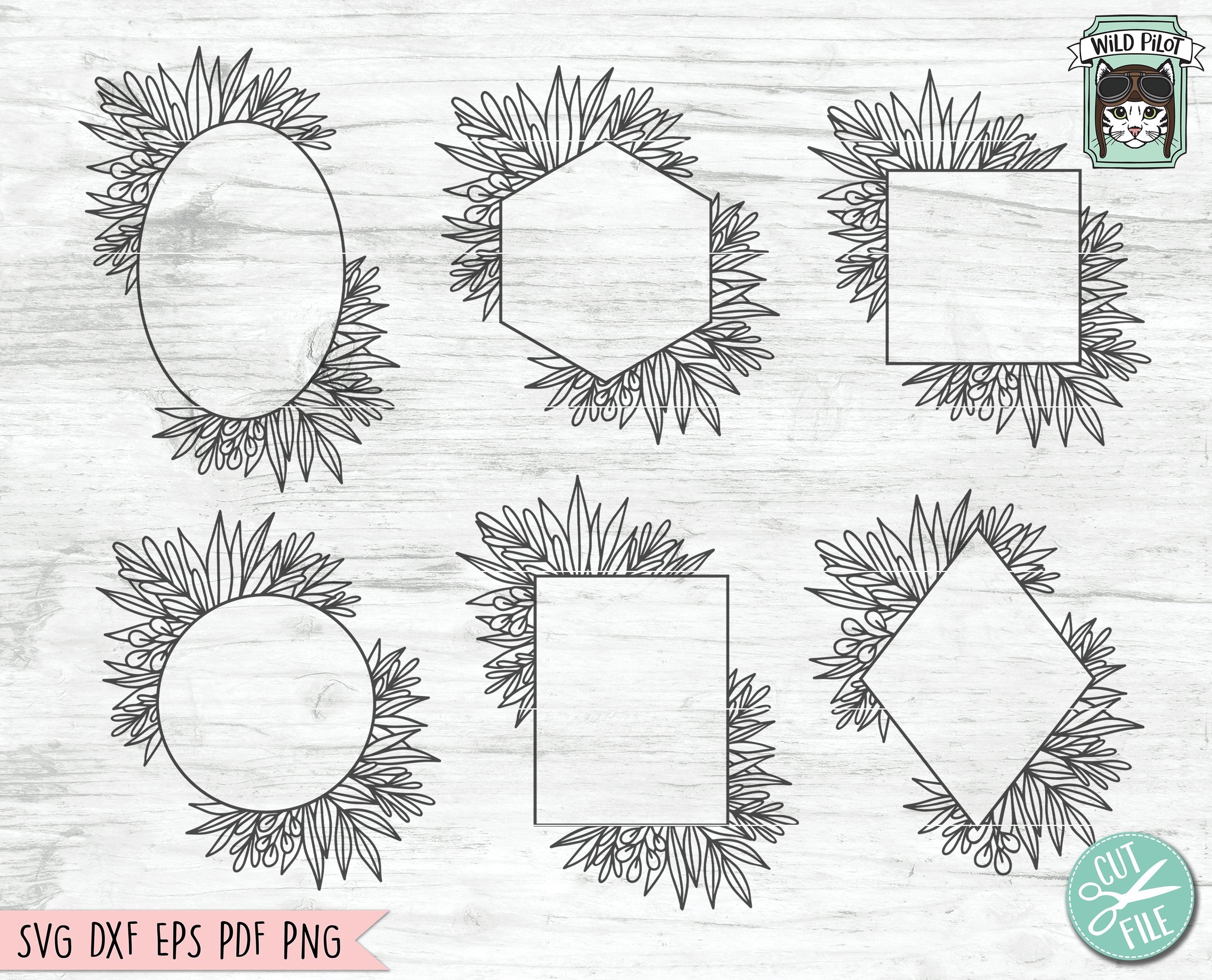 Download Leaf Frame Svg Cut File So Fontsy