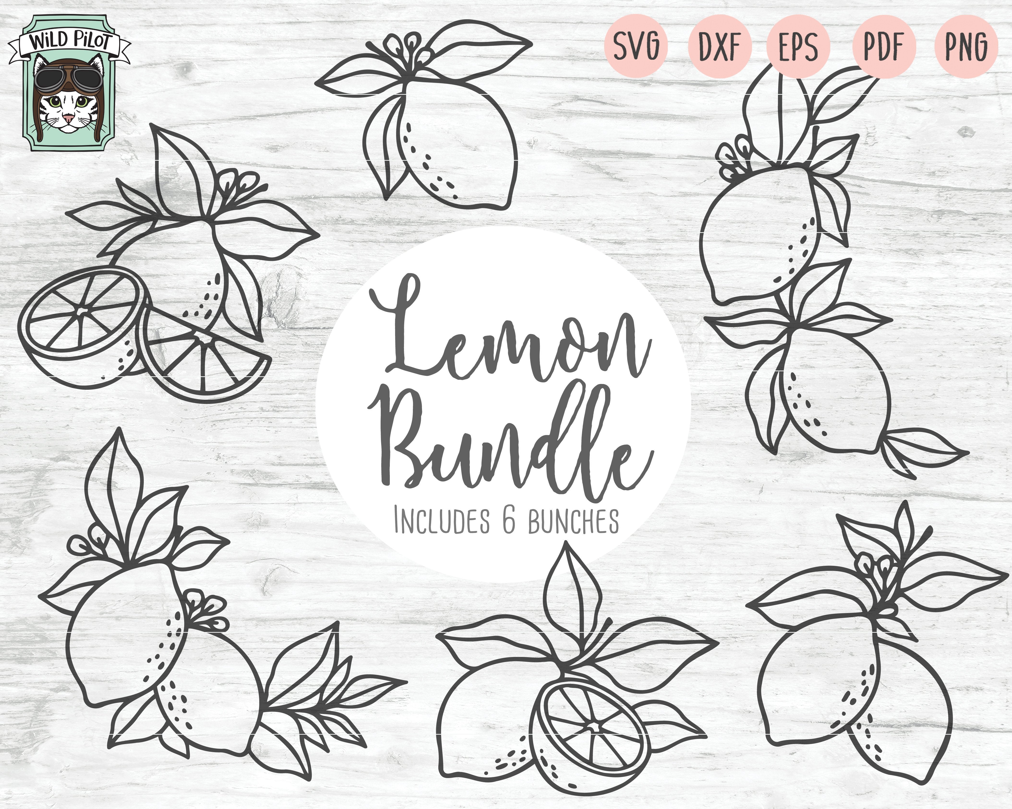 Download Lemons Border Bundle Svg Cut File So Fontsy