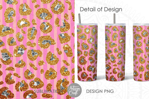 Download Leopard Print Glitter Tumbler 20 Oz Tumbler Template So Fontsy