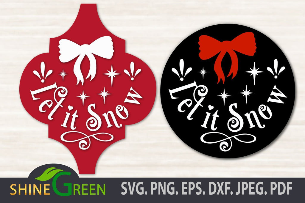 Download Let It Snow SVG - Christmas SVG Ornament for Arabesque ...