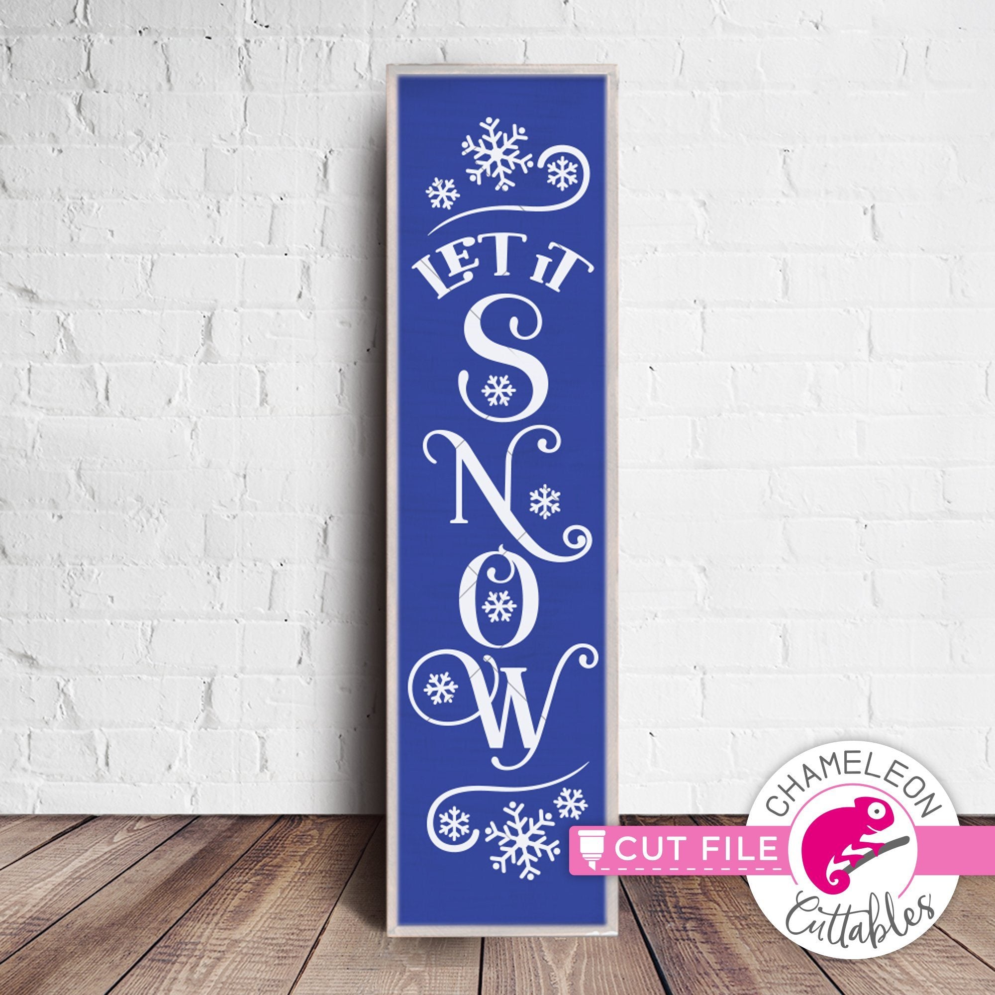 Download Let It Snow Vertical Christmas Svg For Long Door Sign So Fontsy