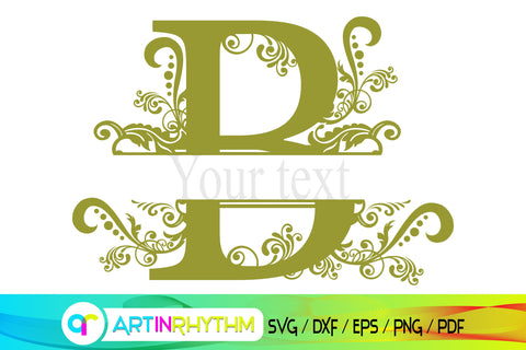 Download Letter B B Monogram Split Monogram Svg So Fontsy
