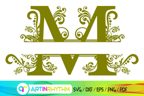 Download Letter M M Monogram Split Monogram Svg So Fontsy