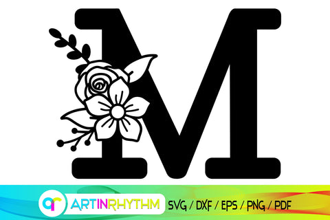 Download Letter M Svg Floral Alphabet Svg So Fontsy