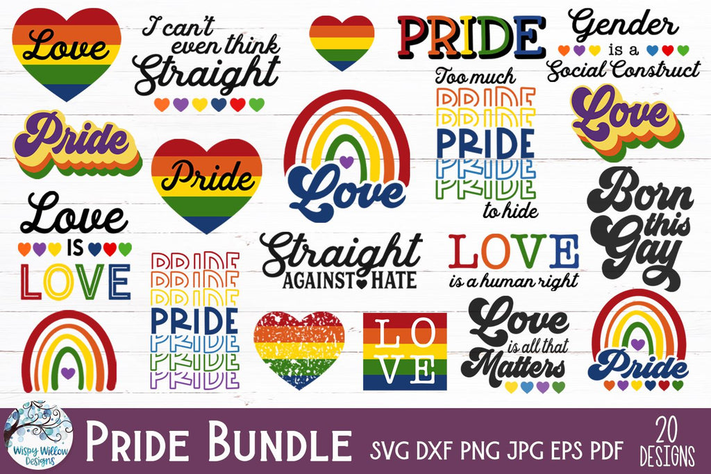 LGBTQ Pride SVG Bundle - So Fontsy