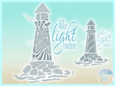 Download Lighthouse Mandala Zentangle Let Your Light Shine Quote Svg So Fontsy