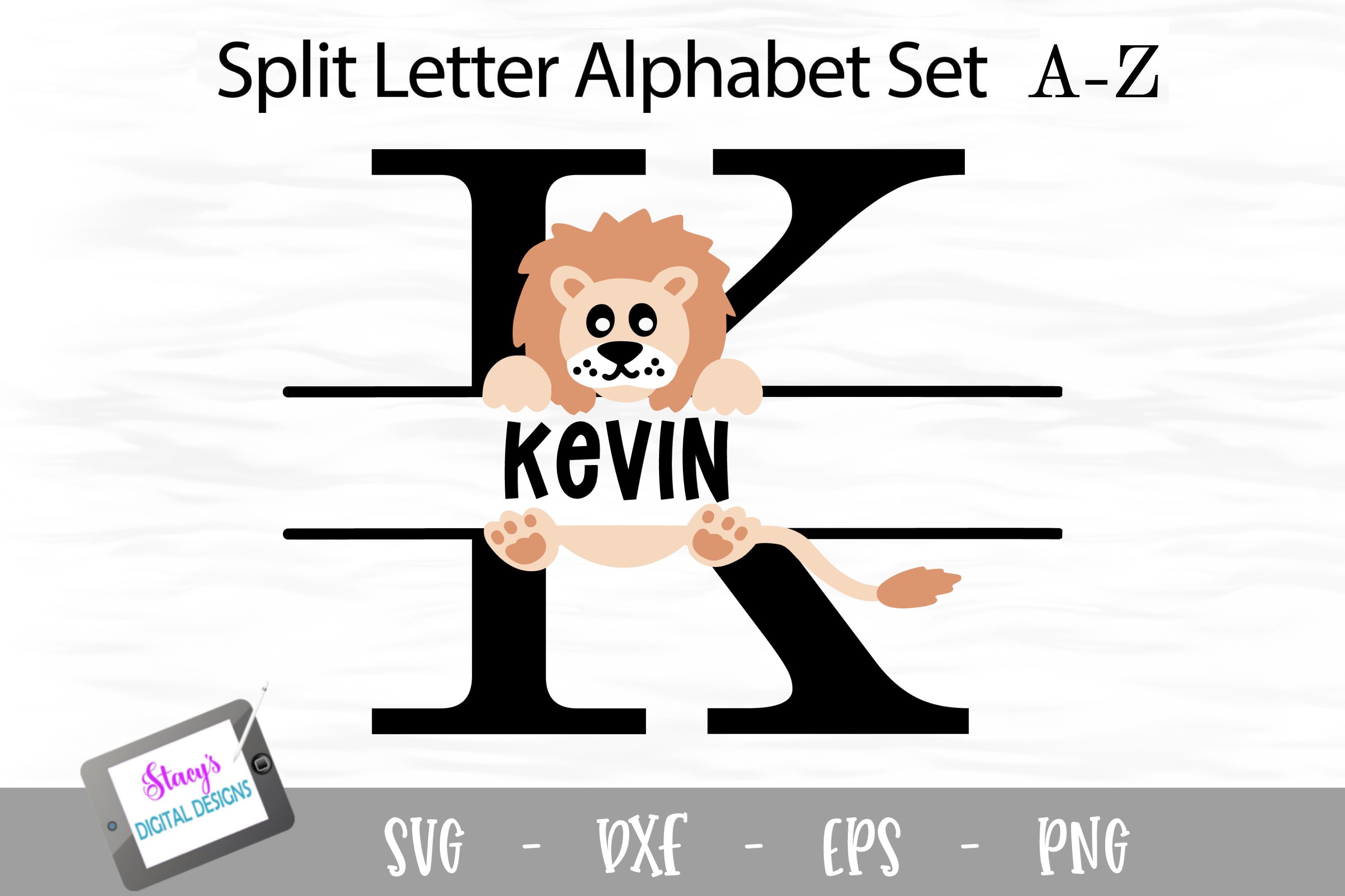 Download Lion Split Letters A Z 26 Split Monogram Svg Files So Fontsy