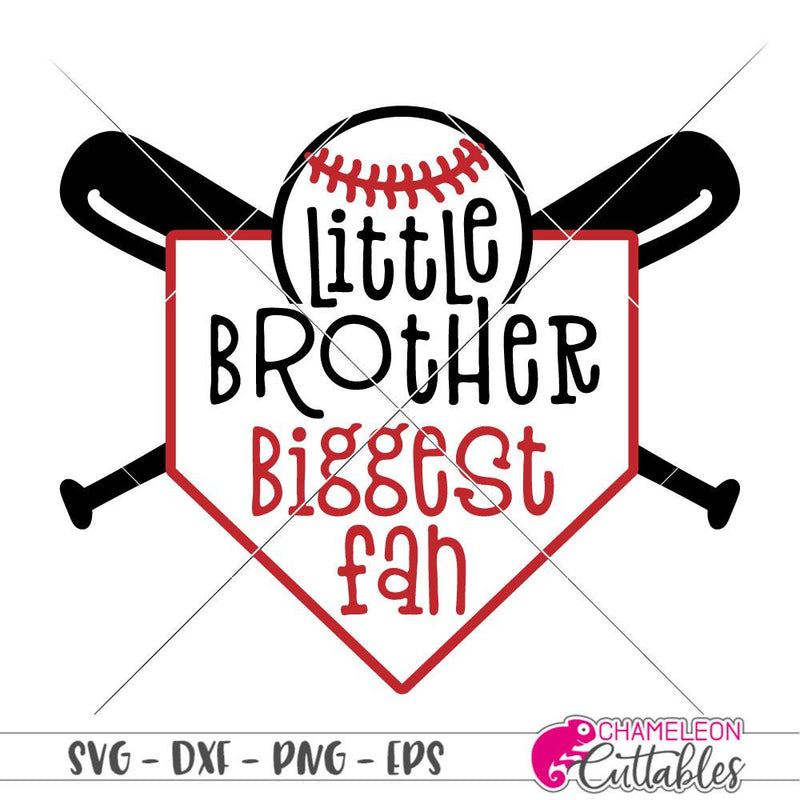 Little Brother biggest Fan - Baseball - Baby - Kids - Boy - SVG - So Fontsy