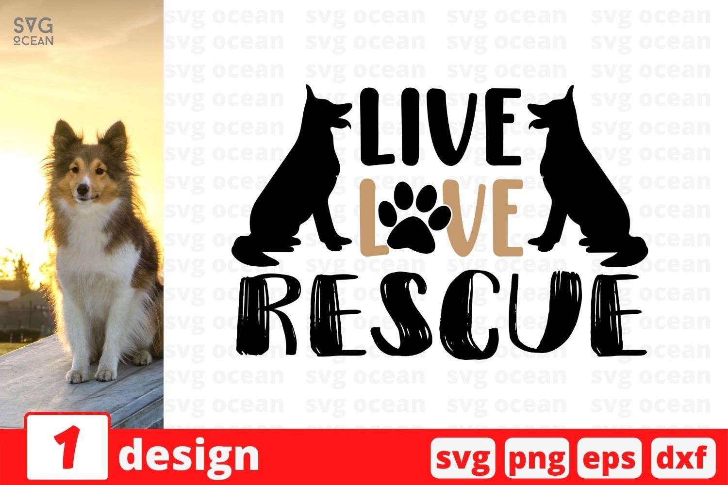 Download Live Love Rescue Svg Cut File So Fontsy